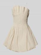 Copenhagen Muse Minikleid aus Leinen-Baumwoll-Mix Modell 'BRINDA' in O...