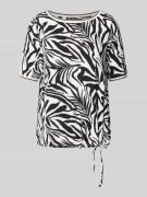 Betty Barclay T-Shirt mit Tunnelzug am Saum in Black, Größe 40