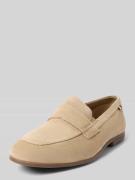 bugatti Loafer aus Leder mit Label-Detail Modell 'Tryst' in Beige, Grö...