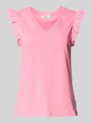 Marc O'Polo Denim Tanktop mit Volantärmel in Pink, Größe S