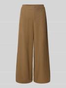 Marc O'Polo Wide Leg Culotte aus Lyocell-Leinen-Mix in Camel, Größe 34