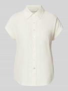 Apricot Slim Fit Hemdbluse aus Viskose-Leinen-Mix in Offwhite, Größe S
