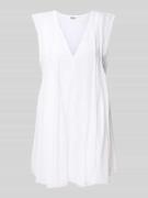 WEEKDAY Minikleid mit V-Ausschnitt Modell 'Nicki' in Sand, Größe M