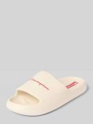 CHAMPION Slides mit Logo-Print in Offwhite, Größe 36