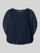 Vera Mont Relaxed Fit Blusenshirt mit V-Ausschnitt in Dunkelblau, Größ...