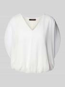 Vera Mont Relaxed Fit Blusenshirt mit V-Ausschnitt in Weiss, Größe 44