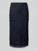 Vera Mont Midirock mit Allover-Applikationen in Dunkelblau, Größe 46