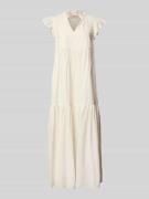 MOS MOSH Midikleid im Stufen-Look Modell 'Waldy' in Ecru, Größe S