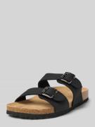 Only Pantoletten mit Dornschließen Modell 'MAXI-13' in Black, Größe 36