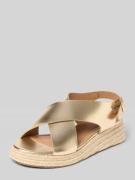 Only Sandalen mit glänzendem Design Modell 'MINERVA' in Gold, Größe 36