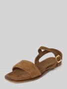 Marc O'Polo Sandalen aus Velours-Rindsleder in Hazel, Größe 40