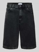 Edwin Flared Jeansshorts im 5-Pocket-Design Modell 'WORKER' in Black, ...