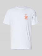 Edwin T-Shirt mit Label-Print Modell 'RAMEN PALACE' in Weiss, Größe M