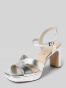 Tamaris Sandalette mit Plateausohle in Silber, Größe 39