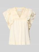 Neo Noir Regular Fit Blusentop mit Kappärmeln Modell 'Jayla' in Pastel...