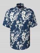 Tommy Hilfiger Regular Fit Leinenhemd mit kurzem Arm in Blau, Größe L