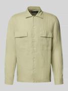 Marc O'Polo Regular Fit Leinenhemd mit Brustpattentaschen in Mint, Grö...