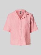 Pieces Regular Fit Hemdbluse aus Baumwoll-Leinen-Mix Modell 'PIA' in R...