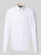 BOSS Casual Fit Businesshemd aus Leinen-Baumwoll-Mix in Weiss, Größe 4...