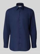 ETERNA Modern Fit Business-Hemd mit Brusttasche in Marine, Größe 39
