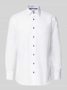 ETERNA Modern Fit Business-Hemd mit Brusttasche in Weiss, Größe 45