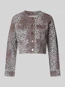 Rich & Royal Jeansjacke mit angedeuteten Pattentaschen in Beige, Größe...