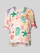 Rich & Royal Blusenshirt mit V-Ausschnitt in Offwhite, Größe 38