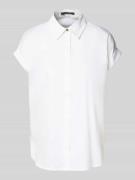 comma Hemdbluse mit Knopfleiste in Offwhite, Größe 40