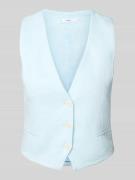 Mango Leinenweste mit Paspeltaschen Modell 'BORELI' in Hellblau, Größe...