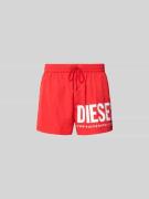 Diesel Badehose mit elastischem Bund in Rot, Größe L