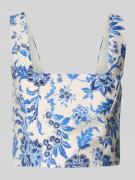 Mango Crop Top mit Karree-Ausschnitt Modell 'INDIGO' in Beige, Größe M