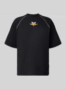 CARLO COLUCCI Oversized T-Shirt mit Label-Print in Black, Größe L