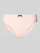 HUGO Slip mit Spitzenbesatz Modell 'UNIQUE' in Altrosa, Größe L