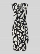 Vera Mont Knielanges Cocktailkleid in Wickel-Optik in Black, Größe 38