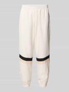 CARLO COLUCCI Sweatpants mit elastischem Bund in Offwhite, Größe L