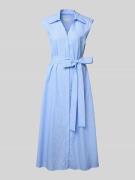 Milano Italy Midikleid mit Taillengürtel in Marine, Größe 40