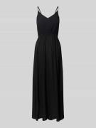 ICHI Midikleid mit abgerundetem V-Ausschnitt Modell 'MARRAKECH' in Bla...