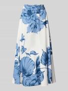 Oui Midirock mit gelegten Falten in Hellblau, Größe 34