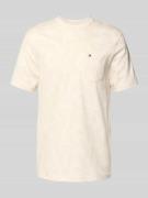 Tommy Hilfiger Regular Fit T-Shirt aus reiner Baumwolle in Offwhite, G...