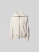 VARLEY Sweatjacke mit Resortkragen in Ecru, Größe M