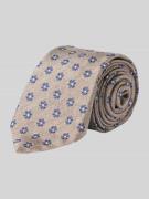 altea Seidenkrawatte mit floraler Stickerei Modell 'Gange' in Bleu, Gr...