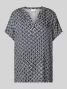 Milano Italy Regular Fit Blusenshirt mit Tunikakragen in Marine, Größe...