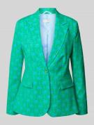 Milano Italy Blazer mit Reverskragen in Gruen, Größe 34