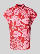 Oui Regular Fit Hemdbluse mit Kappärmeln in Hellrot, Größe 42