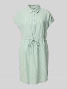 Tom Tailor Denim Tailliertes Mini-Blusenkleid mit Streifenmuster in Gr...