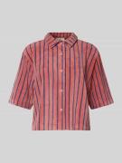 Marc O'Polo Denim T-Shirt mit durchgehender Knopfleiste in Pink, Größe...