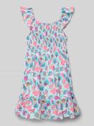 Happy Girls Kleid aus Viskose mit Smok-Details in Helltuerkis, Größe 1...