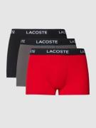 Lacoste Trunks mit Label-Details im 3er-Pack in Rot, Größe L