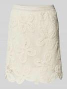 YAS Minirock mit Strukturmuster Modell 'ANULA' in Offwhite, Größe XS