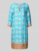 Emily Van den Bergh Knielanges Kleid mit V-Ausschnitt in Aqua, Größe 4...